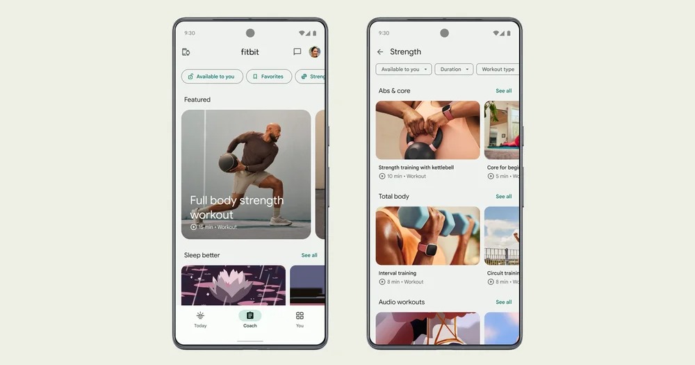 Updated Fitbit app