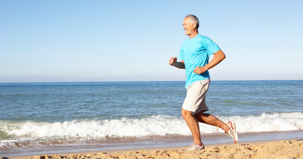 senior person exercising