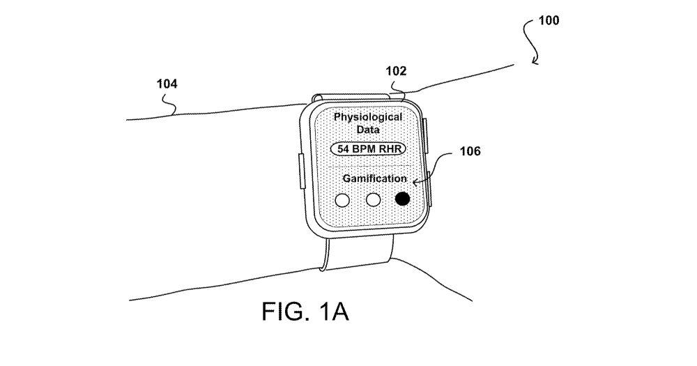 Fitbit health gamification patent
