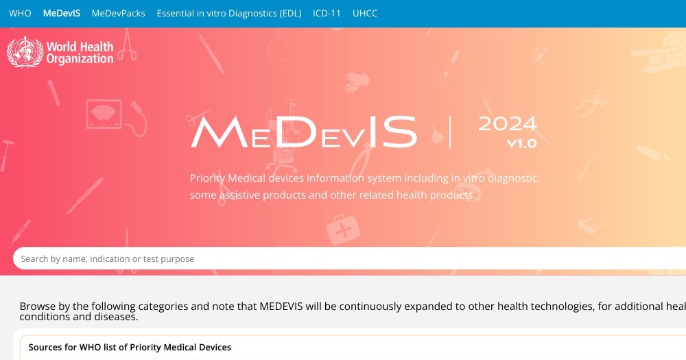 WHO MeDevIS