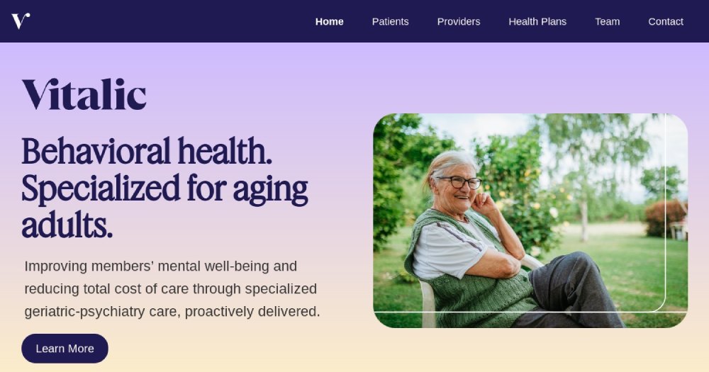 Vitalic health homepage