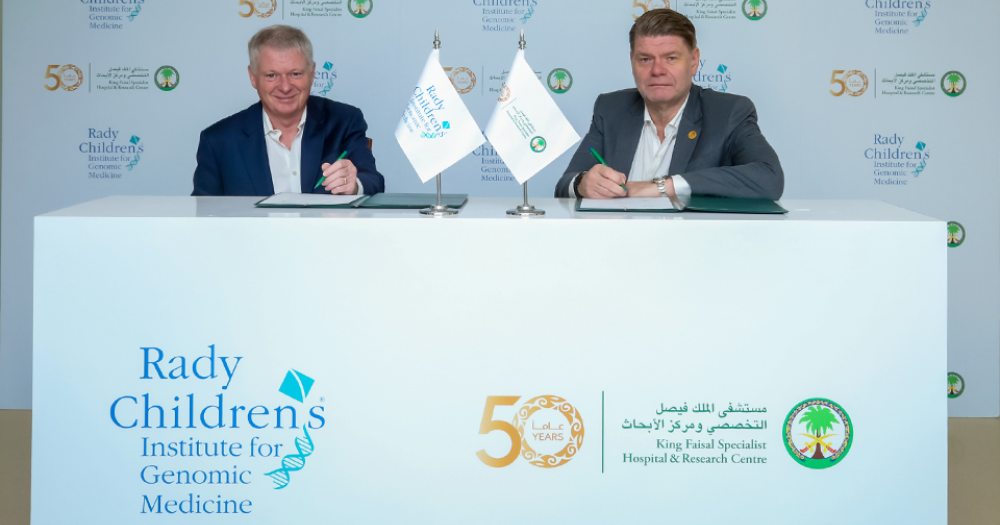 KFSHRC partners with Rady Institute for Genetic Screening of Newborns