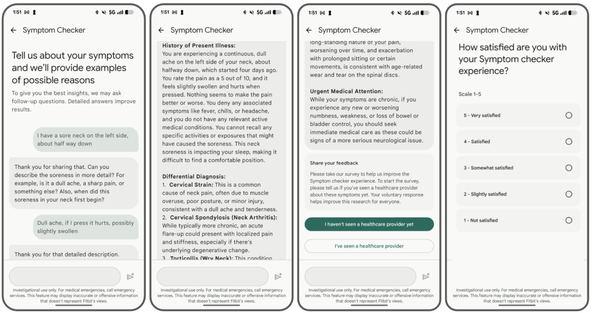AI symptom checker